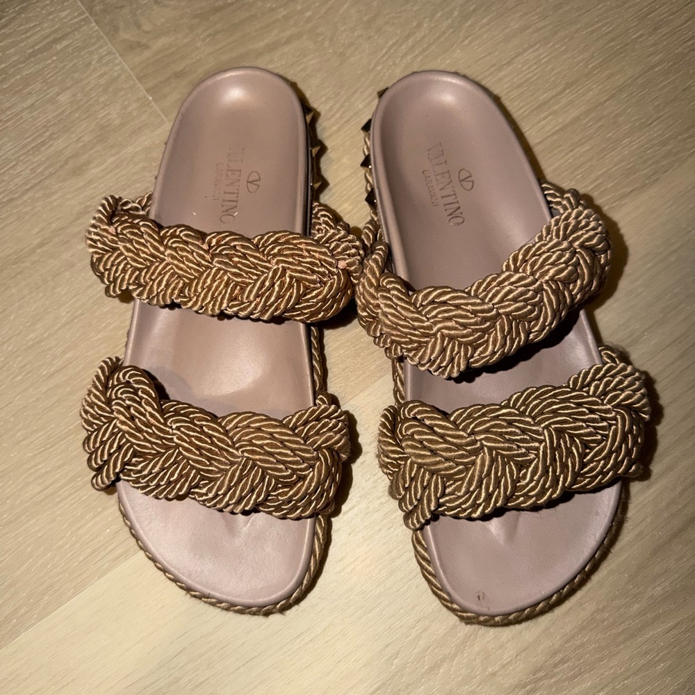 Valentino Women's Brown Braided Sandals